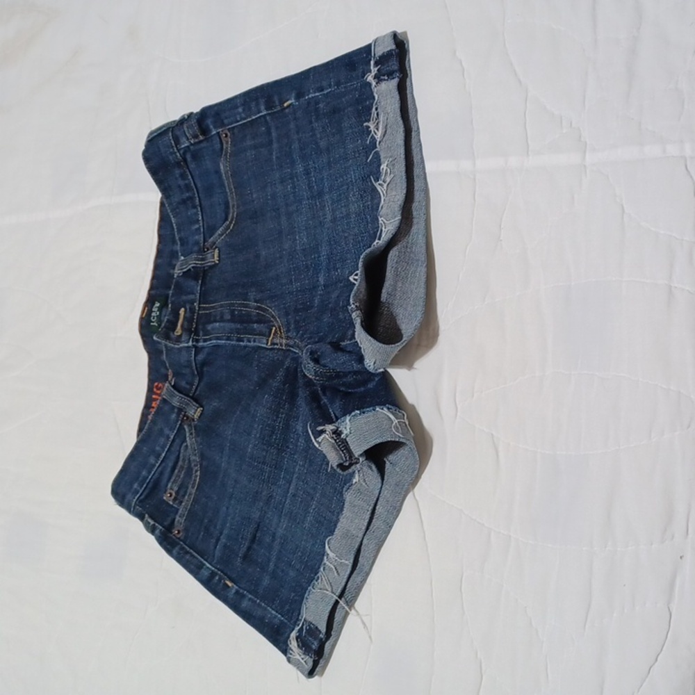 J.Crew Hipslung Cutoff Shorts, Size 0 Dark Blue